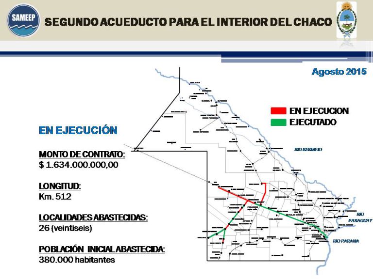 Desde Sameep destacan el avance del segundo acueducto del interior