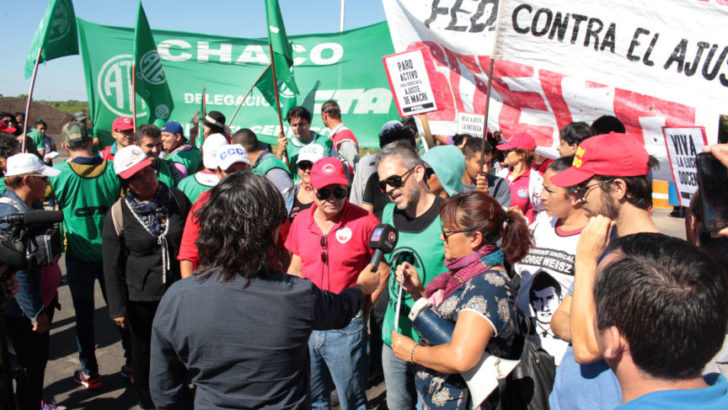 ATE Chaco se manifestó junto a otras organizaciones en el puente Chaco – Corrientes