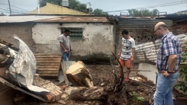 Funcionarios municipales recorrieron los sectores afectados por el temporal