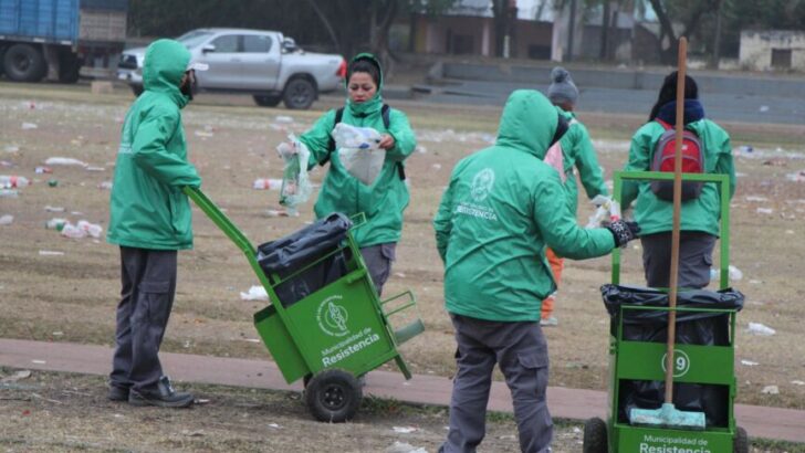 Bienal 2024: la Municipalidad de Resistencia ejecutó trabajo de limpieza