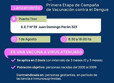 Chaco inicia la vacunación contra el Dengue