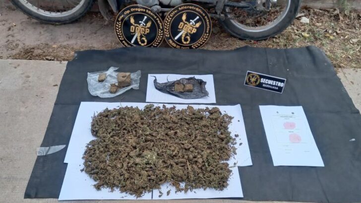 Sáenz Peña: atrapan a sujeto con 721 gramos de marihuana