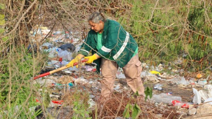 El Municipio lleva a cabo un operativo de barrido y limpieza de minibasurales en Edison y España